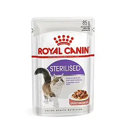 Вологий корм для стерилізованих кішок і кастрованих котів у соусі Royal Canin Sterilised 12 шт 85 г (hub_9xqcxc)