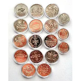 Набір монет у капсулах Collection Збройні Сили України 30 мм 22 шт Сріблястий (hub_ugl48o)