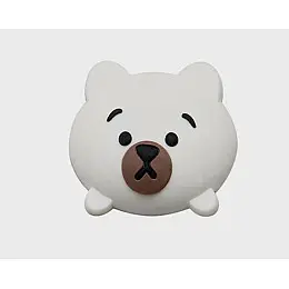 Антиударная накладка на стену Little bean Белый мишка