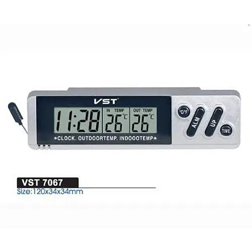 Автомобільні годинники з термометром VST-7067