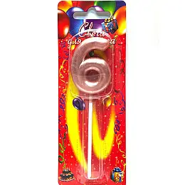 Свічка декоративна MiC Цифра 6 (151400000000248)