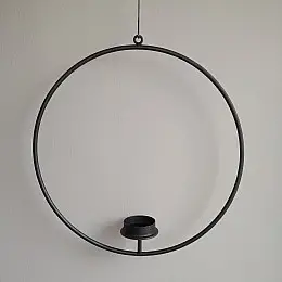 Підсвічник підвісний Adore Décor Кільце 2016.1 60х7,5 см Чорний