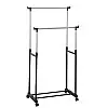 Телескопическая стойка-вешалка для одежды и обуви RIAS Mini Double Pole 140*70*30 см Black (3_04243)