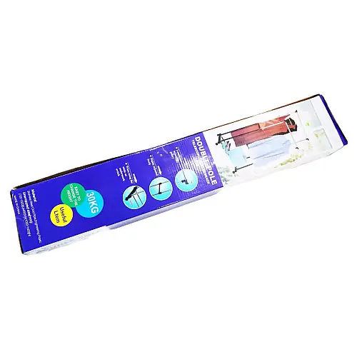 Телескопическая стойка-вешалка для одежды и обуви RIAS Mini Double Pole 140*70*30 см Black (3_04243)