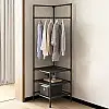 Углова вішалка для одягу RIAS Corner Coat Rack 180х45х45см Чорна (3_04420)
