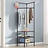 Углова вішалка для одягу RIAS Corner Coat Rack 180х45х45см Чорна (3_04420)