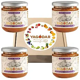Джемы з низьким вмістом цукру YAGODAR Персик і маракуйя 4 шт (2184025791)