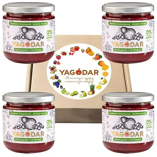 Джемы без цукру YAGODAR Червона смородина з грушою 4 шт (2184329024)