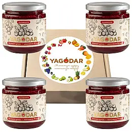 Джемы з низьким вмістом цукру YAGODAR Журавлина 4 шт (2184366733)