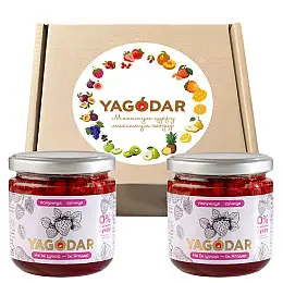 Джемы без сахара YAGODAR Клубника с земляникой 2 шт (2345343672)
