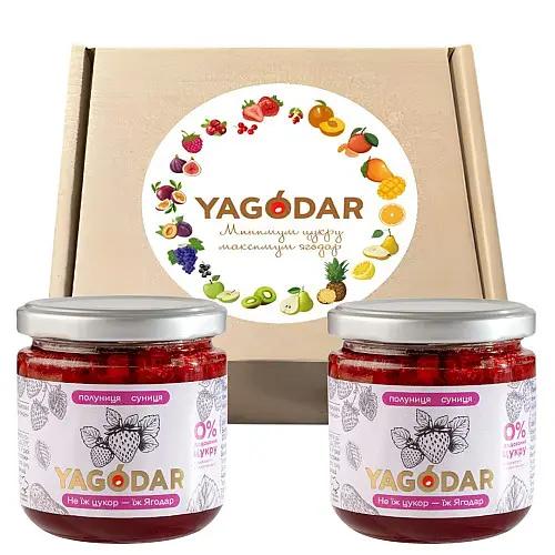 Джемы без цукру YAGODAR Полуниця з суницею 2 шт (2345343672)