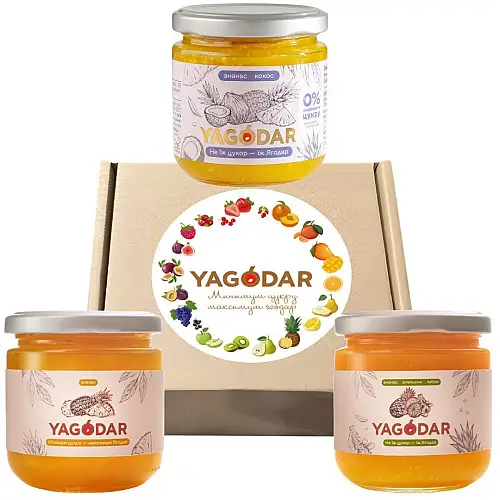 Джемы ананасові YAGODAR 3 шт (2346927997)