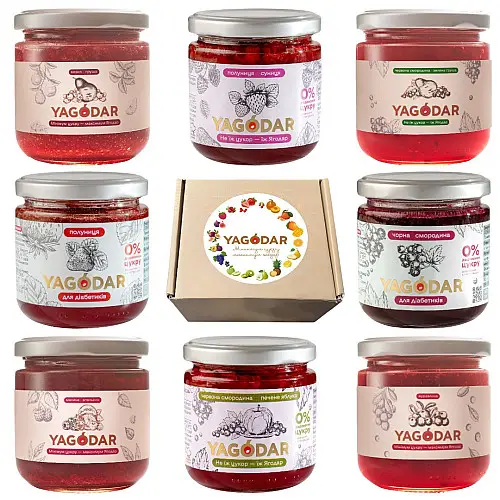 Джемы из красных ягод YAGODAR 9 шт (2346927999)