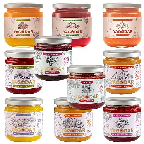 Асорті джемів YAGODAR 15 шт (2346928004)