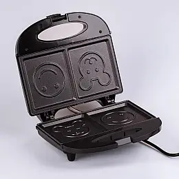 Вафельниця Sokany SK-128 для випікання мультяшних панкейків чорна (SK128)
