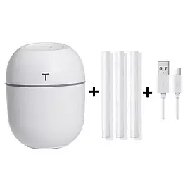 Ультразвуковий міні-увлажнювач повітря OEM HUMIDIFIER з дифузором USB 10х7х5 см 220 мл Білий (HT0001)