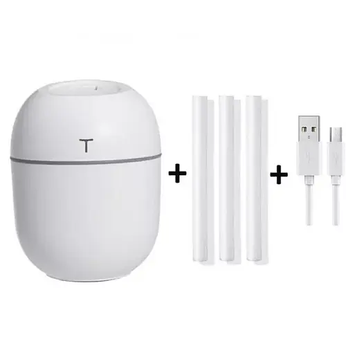 Ультразвуковий міні-увлажнювач повітря OEM HUMIDIFIER з дифузором USB 10х7х5 см 220 мл Білий (HT0001)