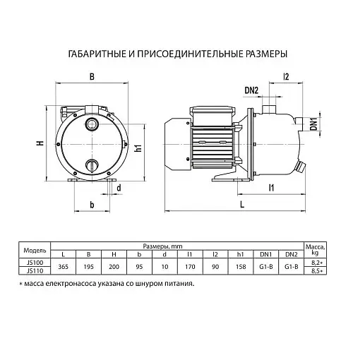 Поверхностный центробежный насос Rudes JS 100 10249