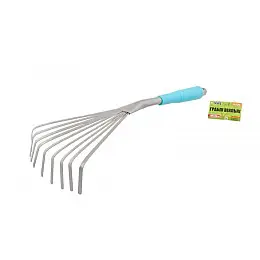 Граблі веерні MASTERTOOL з пластиковою ручкою 9 зубів 400х135 мм 14-6184