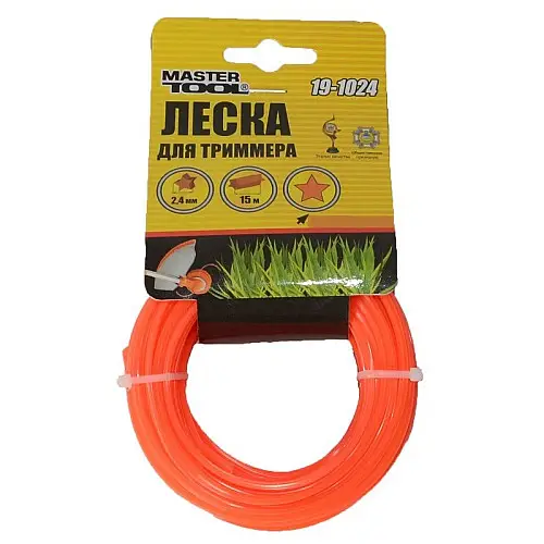 Леска для триммера MASTERTOOL 2.40 мм 15 м "зірка" 19-1024