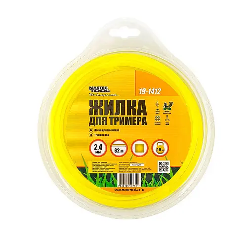 Леска для триммера MASTERTOOL GM Квадрат 2.40 мм 82 м (19-1412)
