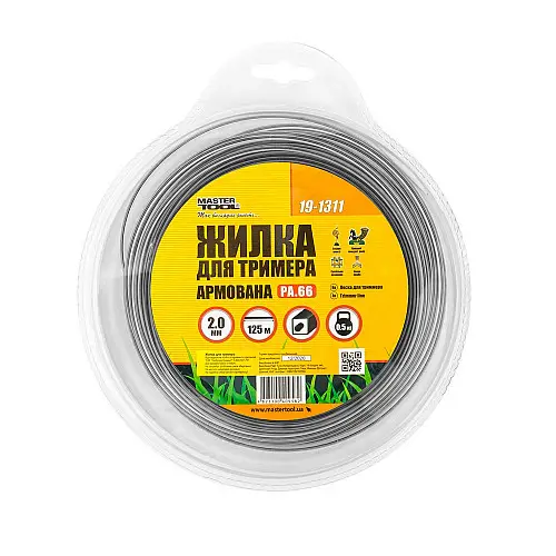 Леска для тримера MASTERTOOL GM Квадрат армований 2 мм 125 м (19-1311)