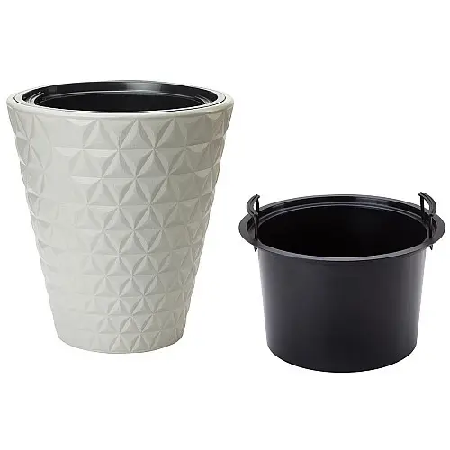 Горшок для цветов Diamant - 30 серый Form-Plastic