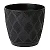 Горшок для цветов Flow-13 1,14 л черный с подставкой Form-Plastic