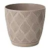 Горшок для цветов Flow-15 1,75 л бежевый с подставкой Form-Plastic