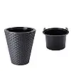Горшок для цветов Rattana 40 антрацит Form-Plastic