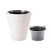 Горшок для цветов Rattana 40 белый Form-Plastic 32 л