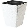 Горшок для цветов Rattana kwadro-30 белый Form-Plastic 20,1 л