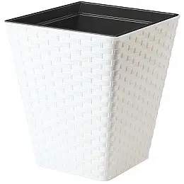 Горшок для цветов Rattana kwadro-30 белый Form-Plastic 20,1 л