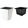 Горшок для цветов Rattana kwadro-30 белый Form-Plastic 20,1 л