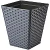 Горшок для цветов Rattana kwadro-40 антрацит Form-Plastic