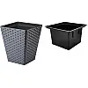 Горшок для цветов Rattana kwadro-40 антрацит Form-Plastic