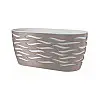 Горшок для цветов Sahara Duo Oval-35 6 л бежевый-белый Form-Plastic