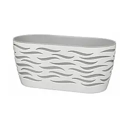 Горшок для цветов Sahara Duo Oval-35 6 л белый-серый Form-Plastic