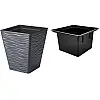 Горшок для цветов Sahara kwadro-40 антрацит Form-Plastic