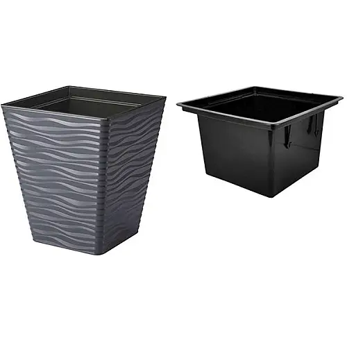 Горшок для цветов Sahara kwadro-40 антрацит Form-Plastic