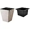 Горшок для цветов Sahara kwadro-40 бежевый Form-Plastic 41 л