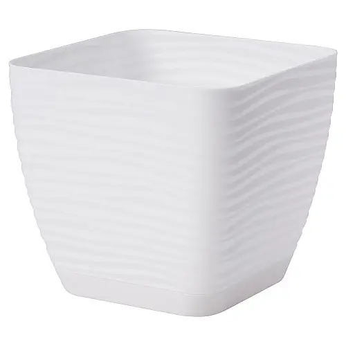 Горшок для цветов Sahara mini kwadro-11 0,8 л белый Form-Plastic