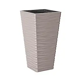 Горшок для цветов Sahara slim kwadro-40 бежевый Form-Plastic
