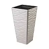 Горшок для цветов Sahara slim kwadro-40 серый Form-Plastic