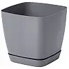 Горшок для цветов Toscana Kwadro-11 1 л серый Form-Plastic