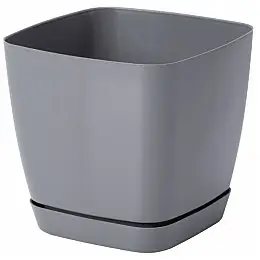 Горшок для цветов Toscana Kwadro-11 1 л серый Form-Plastic