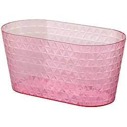 Кашпо Diamant-mini Oval-23 2 л прозрачно-розовый Form-Plastic