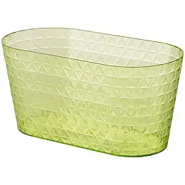 Кашпо Diamant-mini Oval-23 2 л прозрачно-салатовый Form-Plastic