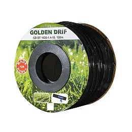 Капельная лента эмиттерная для полива парников GOLDEN DRIP 100 м Черный