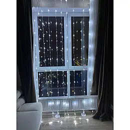 Светодиодная гирлянда штора Xmas 3903 480-W 3х3 м 480 ламп Белый свет